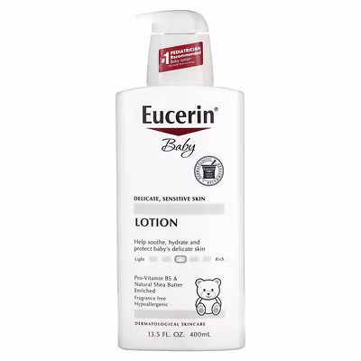 Eucerin, Baby Lotion, Fragrance Free, 13.5 fl oz (400 ml)